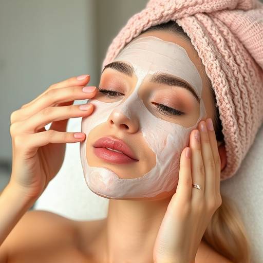 Elena Rodriguez, Lead Esthetician, applying a facial mask